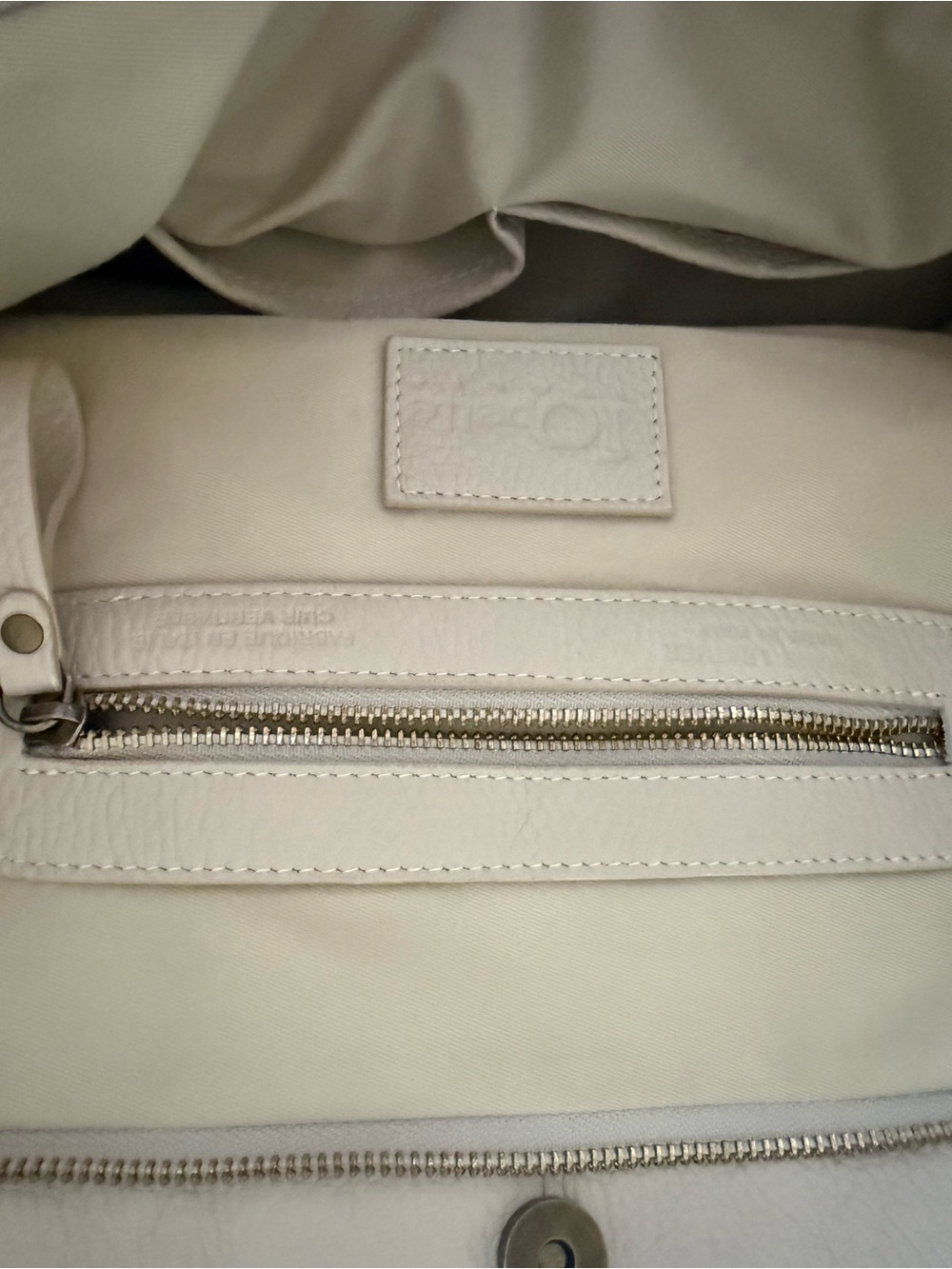 Embossed Skull Tote Bag in Light Taupe - Picture 7 of 15